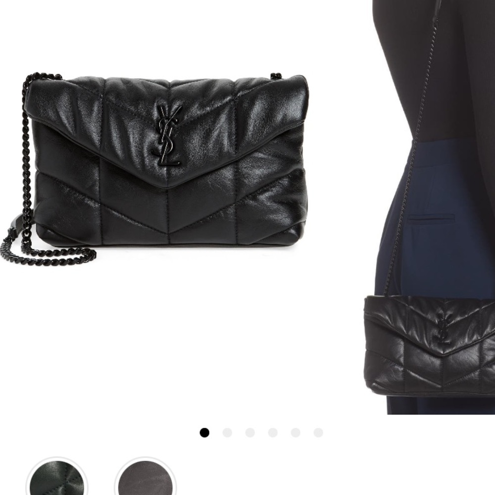 Black toy loulou puffer bag